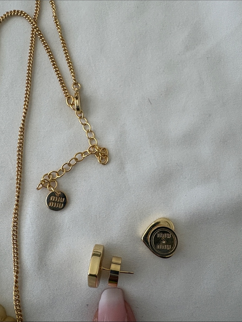 Miu miu earrings and necklace - Picture 3 of 3